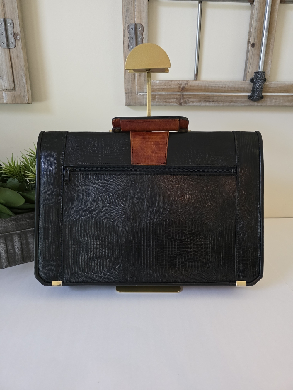 Vintage Roche Signed Calf Leather Briefcase Messenger Laptop Bag Y2K - Picture 6 of 14